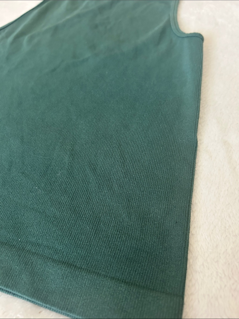 Dark Green Free People Women's Ribbed RacerTank Top-M/L - Picture 7 of 10